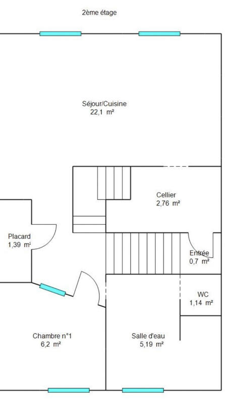 Appartement - 63 m² - 4 pièces