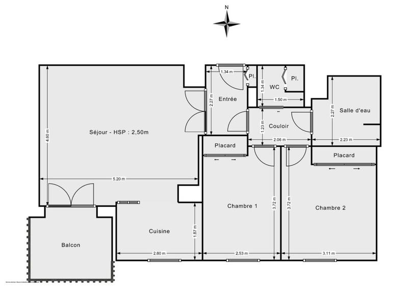 Appartement - 63 m² - 3 pièces