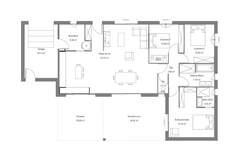 Maison - 112 m² - 4 pièces
