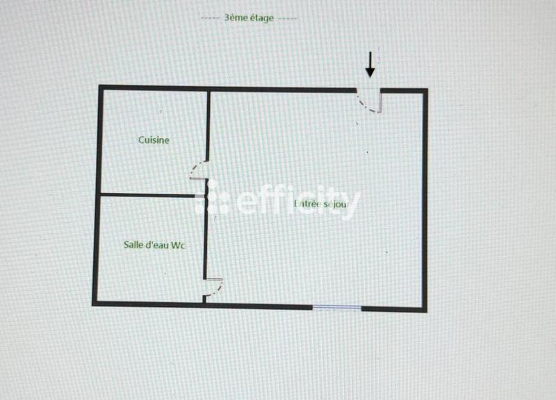 Appartement ancien - 14 m² - 1 pièce