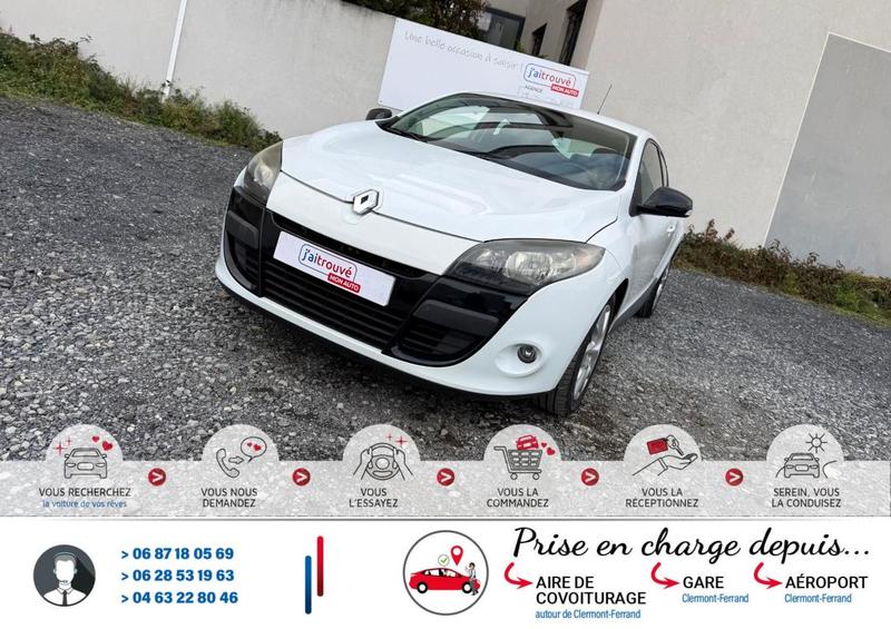 Renault Mégane 3 Coupé 1.6 16v 110Cv White Color édition Emotion Bv6 Crit'Air 1* 117000km*Ct Révision Kit Distribution Entretien Complet*Véhicule Sous Garantie*100 Points de Contrôles*CarteGrise Moitié prix (Véhicule plus 10 ans)*Sièges chauffant*Régulate