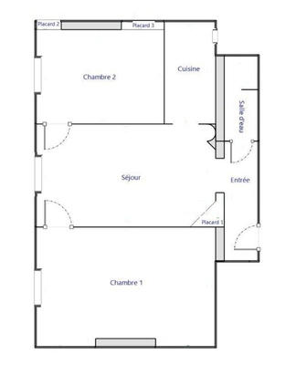 Appartement - 53 m² - 3 pièces