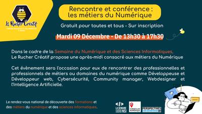 Rencontre et conférence : les métiers du Numérique