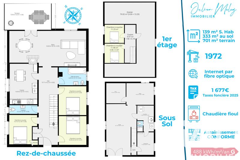 Maison - 139 m² - 7 pièces
