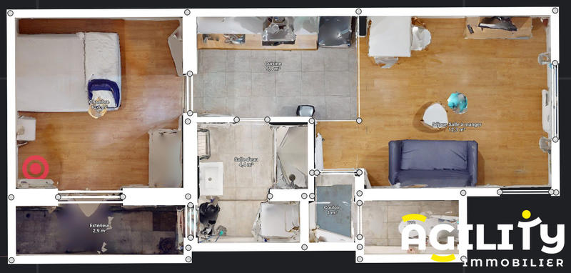 Appartement - 35 m² - 2 pièces