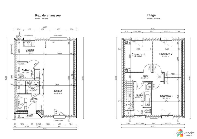 Maison - 86 m² - 4 pièces