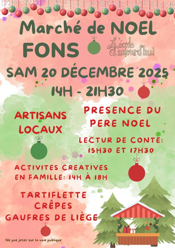Marché de noël à Fons