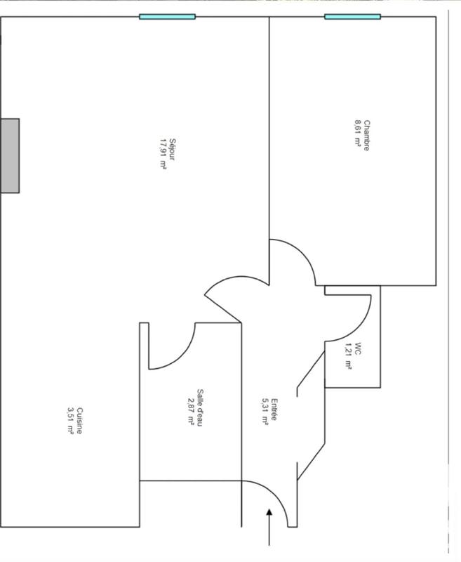 Appartement - 40 m² - 2 pièces