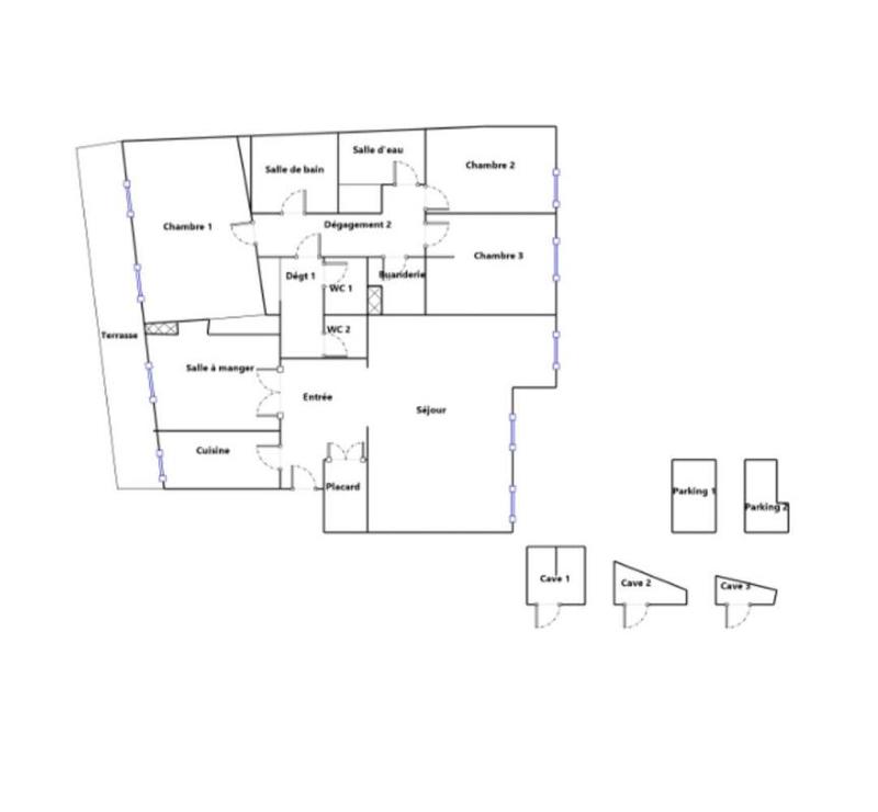 Appartement - 127 m² - 6 pièces