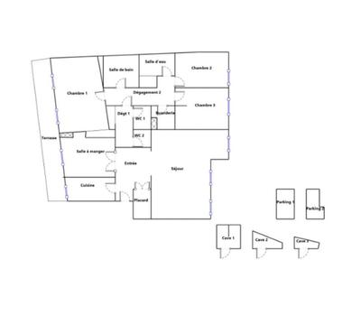 Appartement - 127 m² - 6 pièces