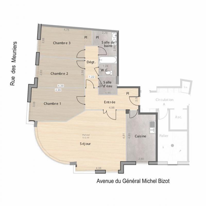 Appartement - 113 m² - 4 pièces