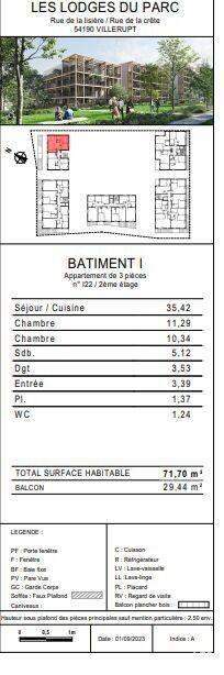 Appartement - 71 m² - 3 pièces