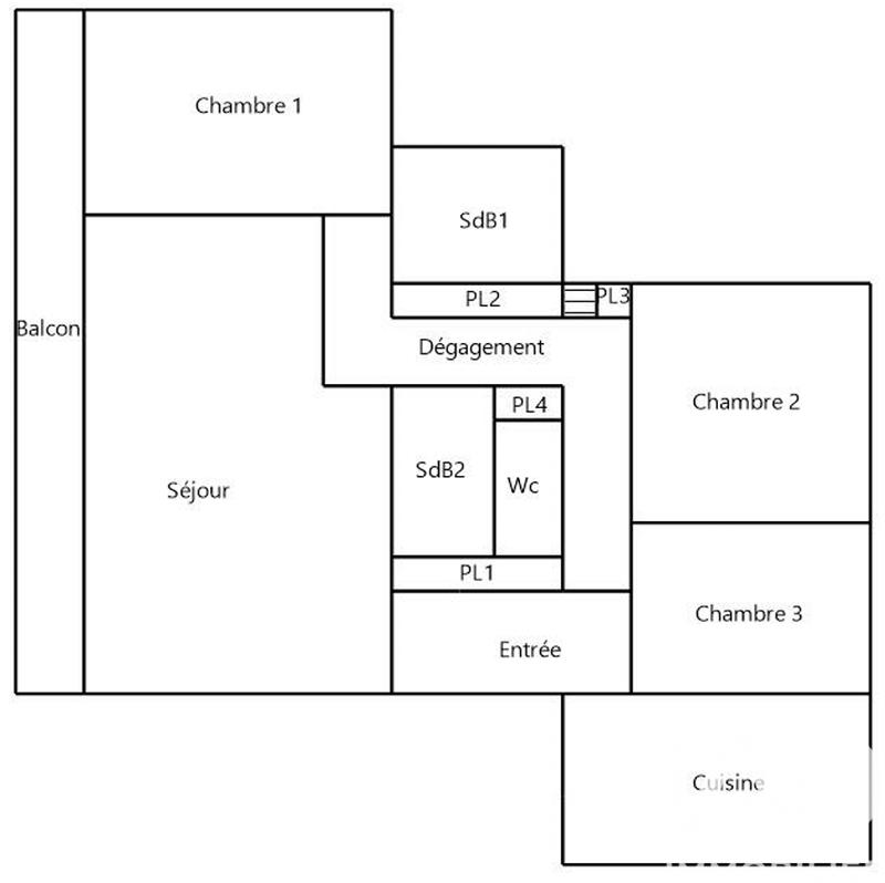Appartement - 95 m² - 5 pièces