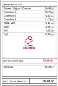 Appartement - 80 m² - 4 pièces