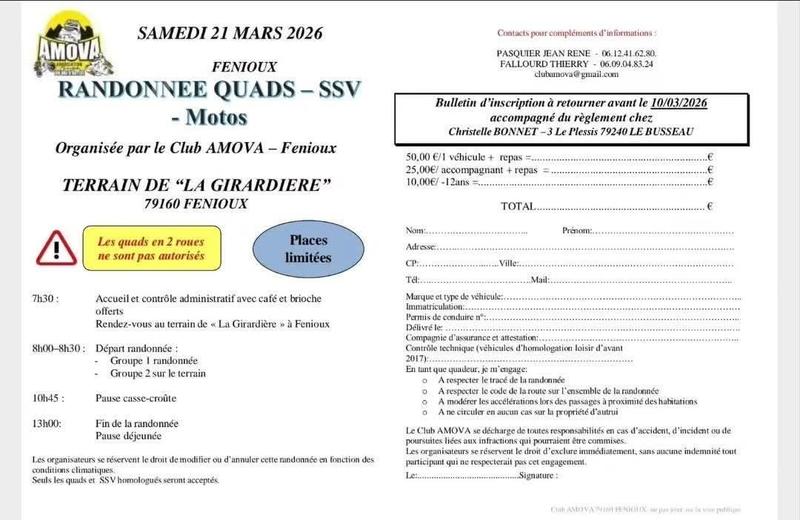 Randonnée quads - Ssv - Motos