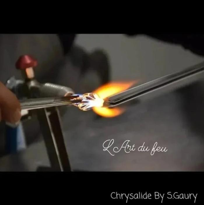 Secrets de Fabrique : Chrysalide by S. Gaury - Atelier démonstration du filage de verre à la flamme