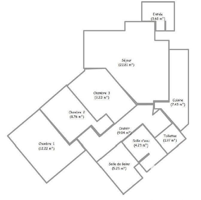 Appartement - 85 m² - 4 pièces