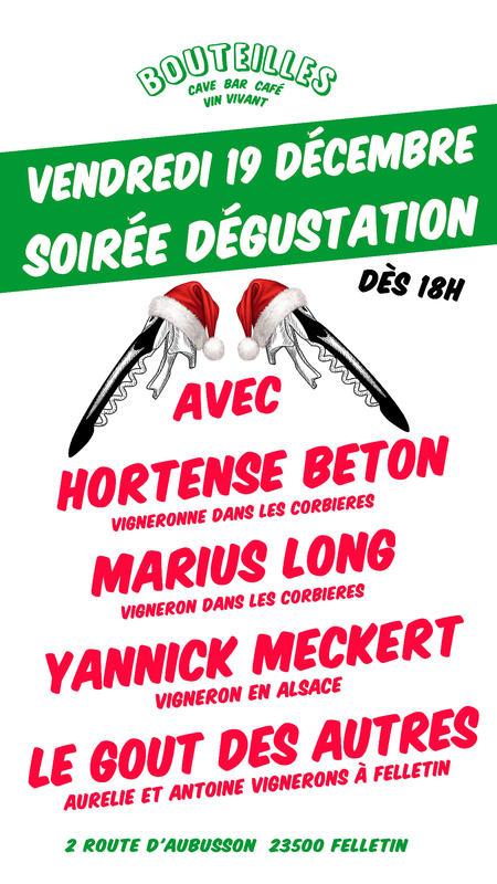 Soirée dégustation vin avec les vignerons