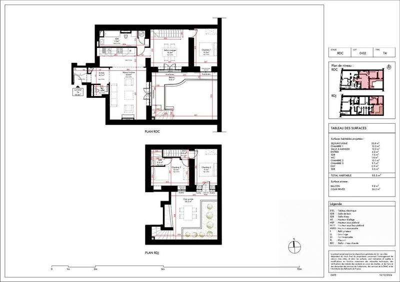 Appartement - 94 m² - 4 pièces