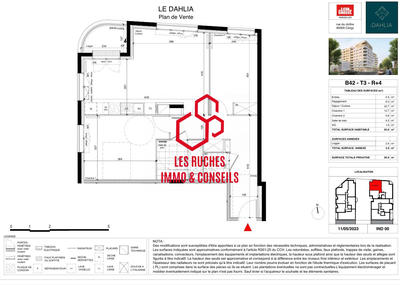 Appartement - 63 m² - 3 pièces