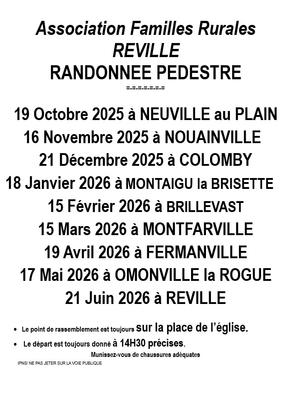 Randonnée pédestre Familles Rurales