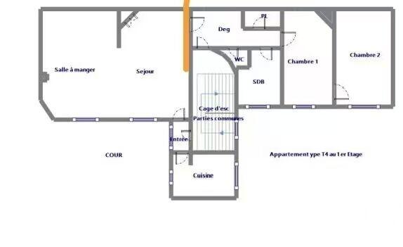 Appartement - 65 m² - 4 pièces