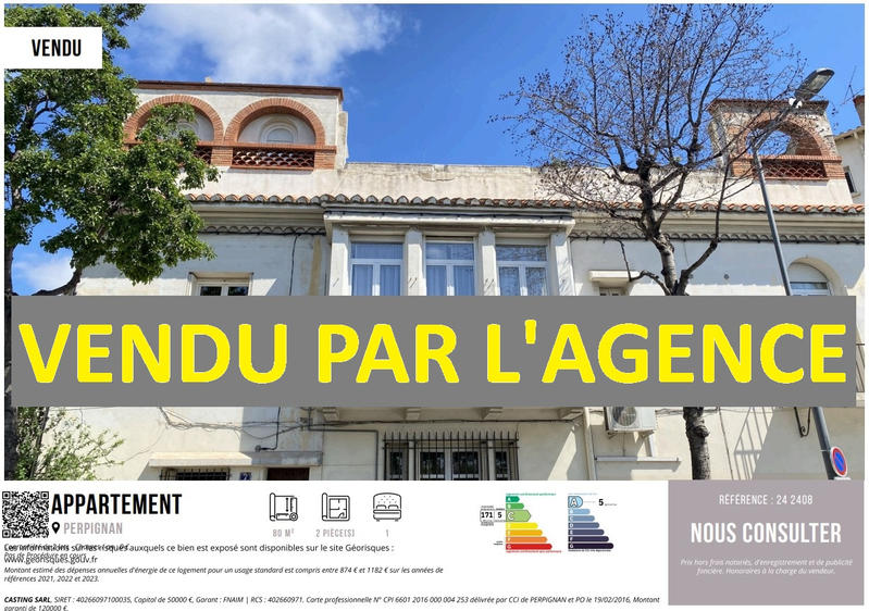 Appartement - 80 m² - 2 pièces