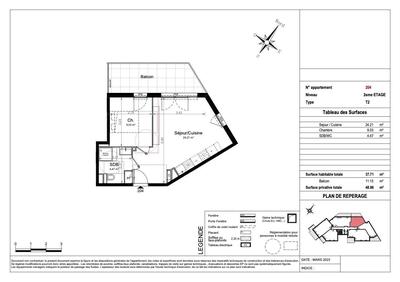 Appartement - 38 m² - 2 pièces