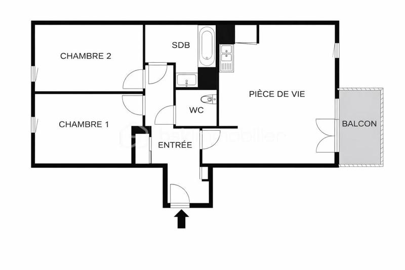 Appartement - 64 m² - 3 pièces