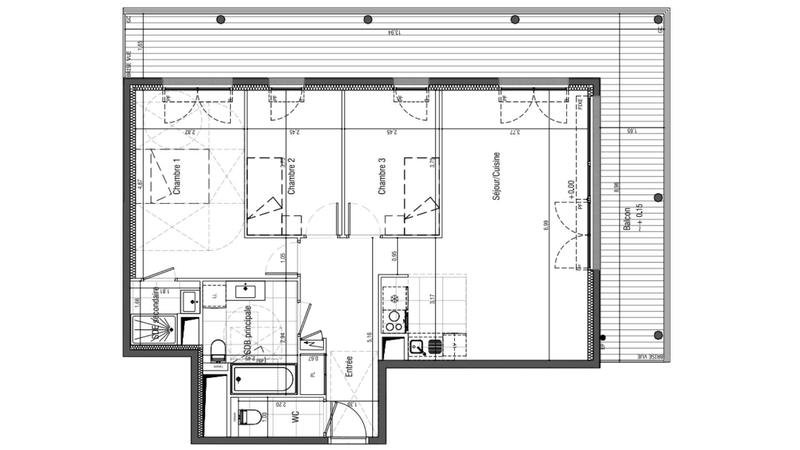 Appartement - 85 m² - 4 pièces