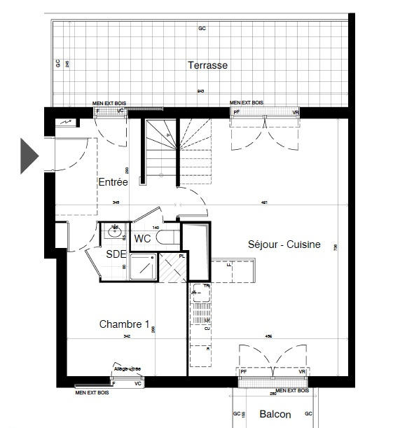 Duplex - 103 m² - 5 pièces