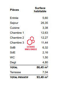 Appartement - 86 m² - 4 pièces