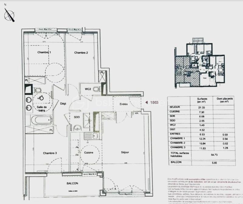 Appartement - 84 m² - 4 pièces
