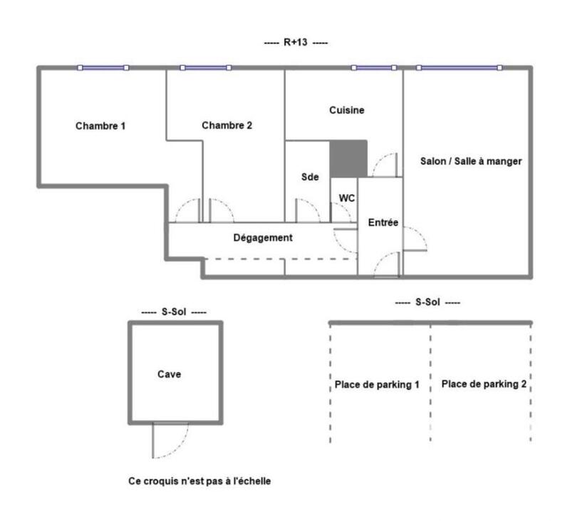 Appartement - 68 m² - 3 pièces