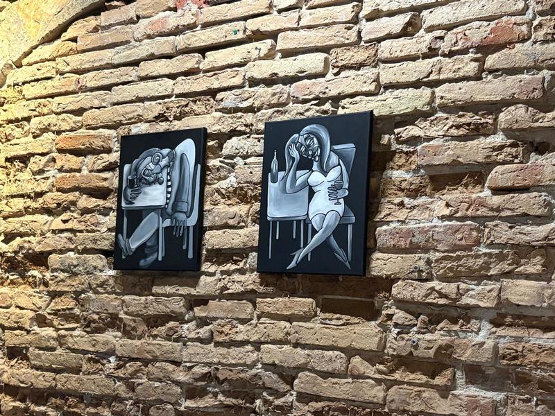 Exposition "Des hommes et du vin" de la terre au verre de l'artiste peintre Blu-S-Attard