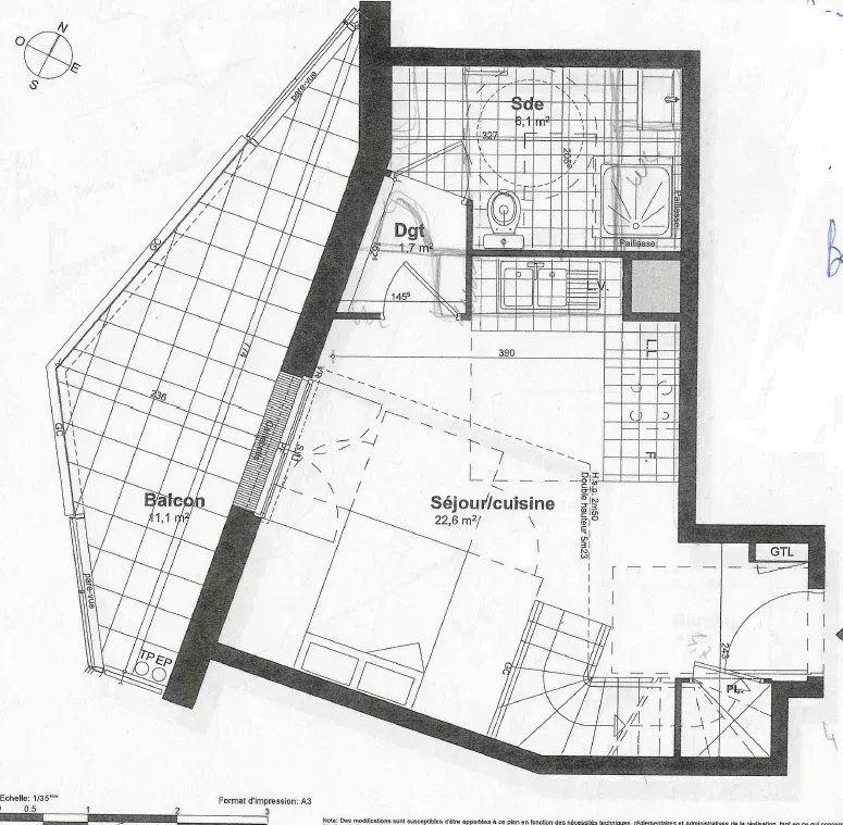 Appartement - 49 m² - 2 pièces