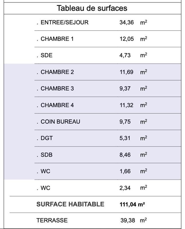 Appartement - 111 m² - 5 pièces