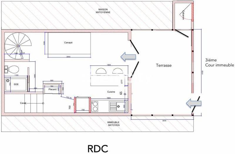 Maison de ville - 41 m² - 3 pièces