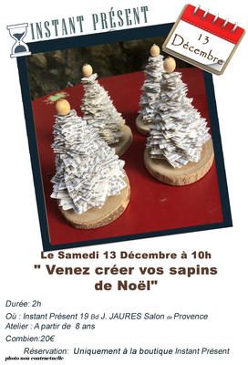 Atelier : Venez créer vos sapins de Noël