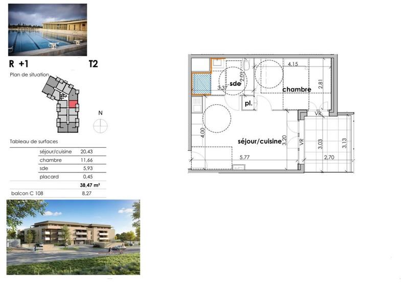 Appartement - 38 m² - 2 pièces