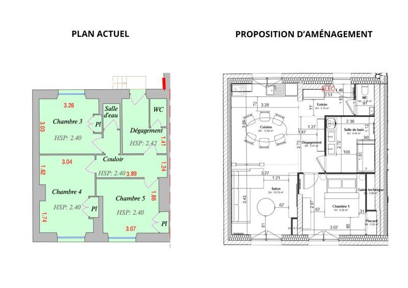 Appartement - 49 m² - 2 pièces