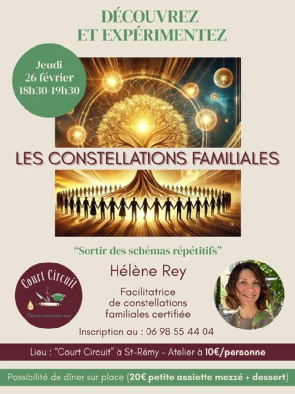 Atelier "les constellations familiales" au court-circuit à Saint-Rémy-de-Provence