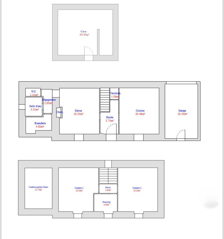 Maison en pierre - 110 m² - 4 pièces