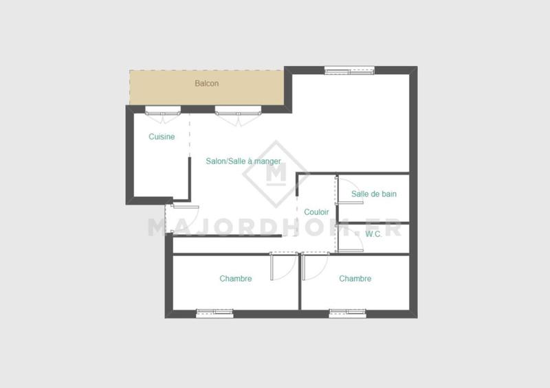 Appartement - 60 m² - 3 pièces