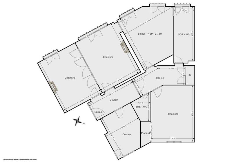 Appartement - 100 m² - 4 pièces