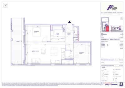 Appartement - 60 m² - 3 pièces