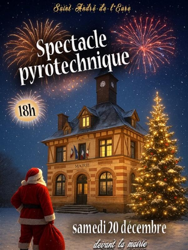 Feux d'artifice de Noël à Saint-André de l'Eure