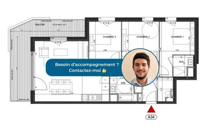 Appartement - 84 m² - 4 pièces