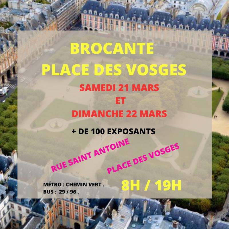 Brocante professionnelle - place des vosges
