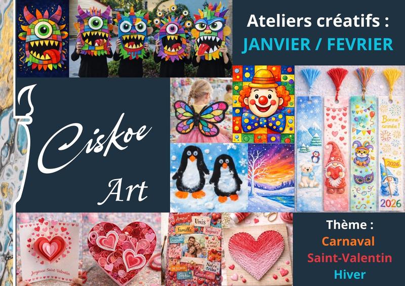 Ateliers créatifs : Carnaval, Hiver, Saint-Valentin